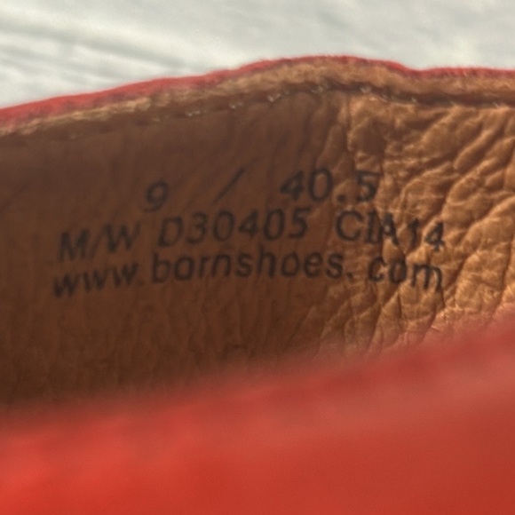 Born Wedge Sandals Women's 9 EU 40.5 Brick Red Leather Cork Wedge Shoes - Picture 8 of 16